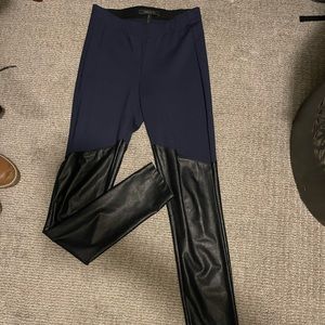 BCBG half leather leggings